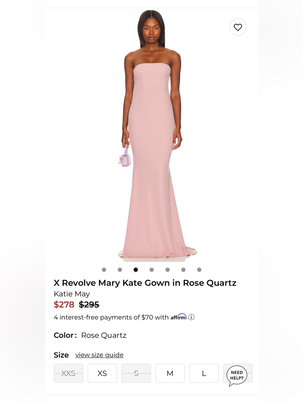 Katie May Rose Quartz Strapless Mary Kate Gown